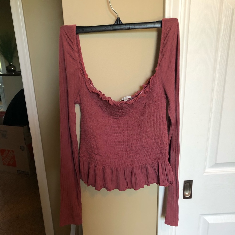 Red long sleeve shirt